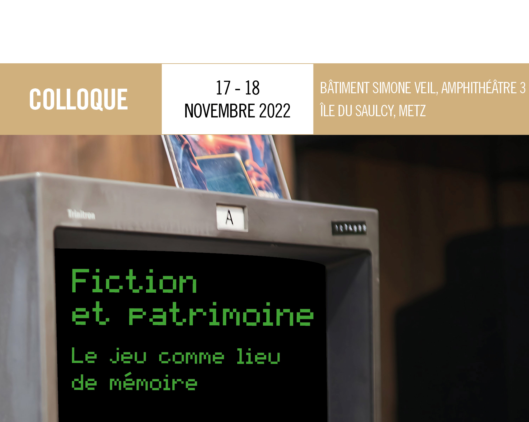 Annonce colloque : Fiction et patrimoine : le jeu comme lieu de mémoire