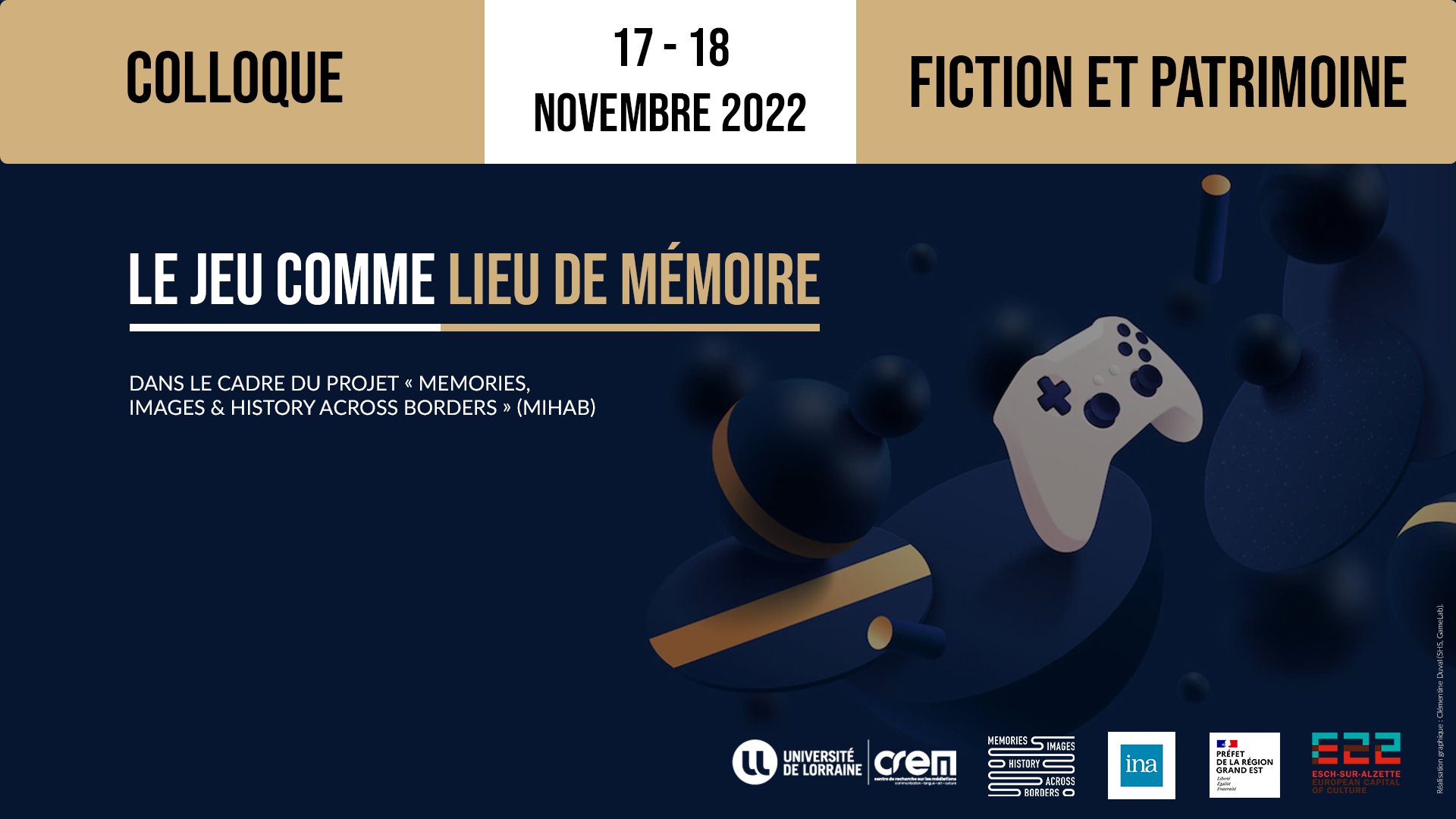 Colloque – Fiction et patrimoine : Le jeu comme lieu de mémoire